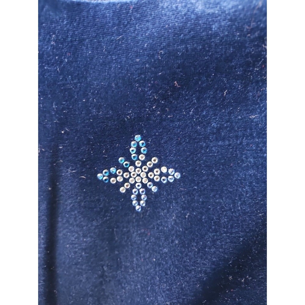 Vintage Blast Women's LG  3 Piece Velour Blue Track Suit Pockets Shoulder Pads - Picture 3 of 16